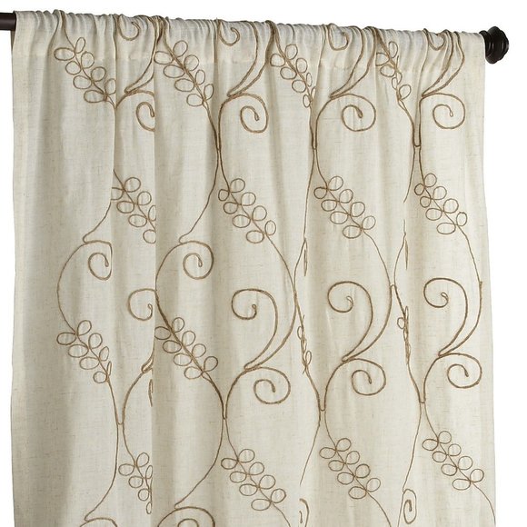 Pier 1 Accents Pier Imports Jute Embroidery Sheer Curtain Poshmark